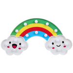 Lampe de table de fête alimentée par 2 piles AA, lumière de nuit, arc-en-ciel