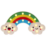 Lampe de table de fête alimentée par 2 piles AA, lumière de nuit, arc-en-ciel