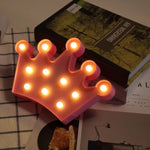 Lampe de table de fête alimentée par 2 piles AA, lumière de nuit, petite couronne (rose), petite couronne (bleu), petite couronne (blanc)