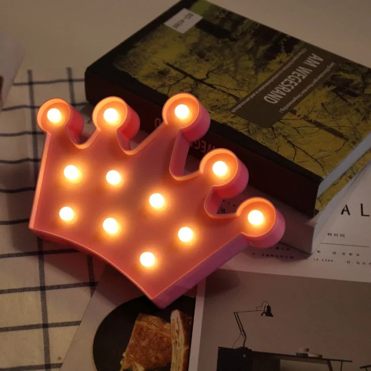 Lampe de table de fête alimentée par 2 piles AA, lumière de nuit, petite couronne (rose), petite couronne (bleu), petite couronne (blanc)