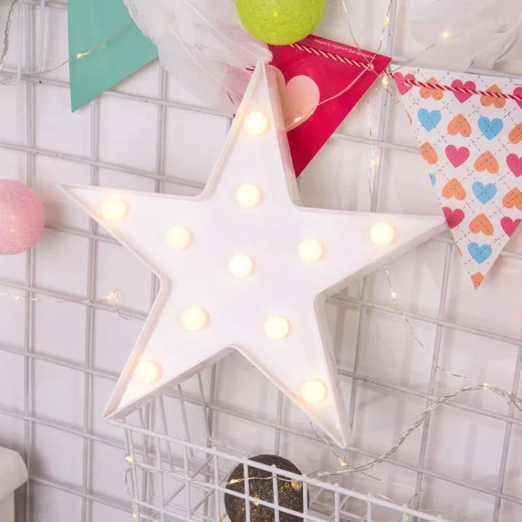 Lampe de table de fête alimentée par 2 piles AA, lumière de nuit, pentagramme (bleu), pentagramme (blanc), pentagramme (jaune)