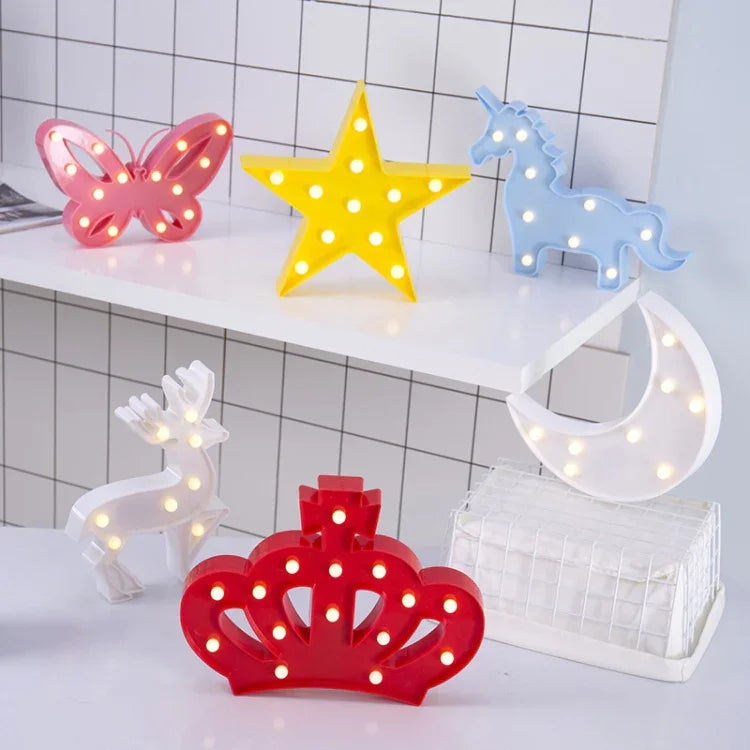 Lampe de table de fête alimentée par 2 piles AA, lumière de nuit, pentagramme (bleu), pentagramme (blanc), pentagramme (jaune)