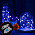 20 LED SMD 0603 IP65 étanches, piles bouton CR2032, 2m lumière bleue, 2m lumière verte, 2m lumière rouge