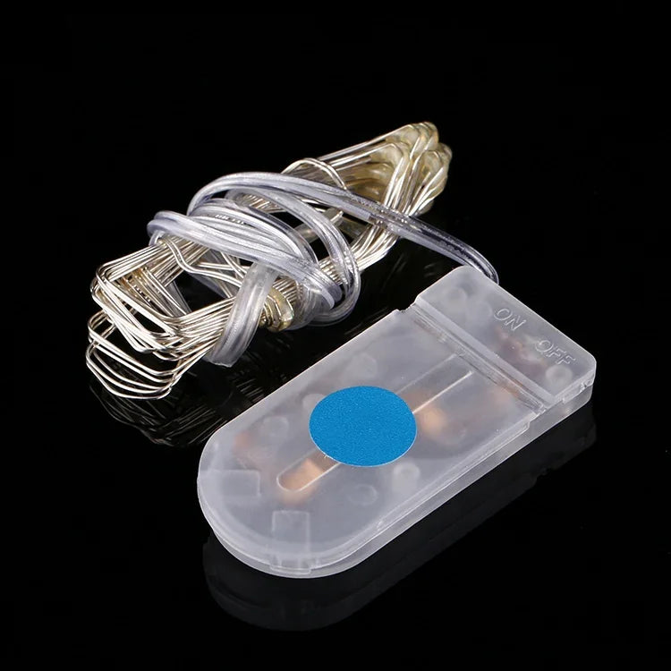 20 LED SMD 0603 IP65 étanches, piles bouton CR2032, 2m lumière bleue, 2m lumière verte, 2m lumière rouge