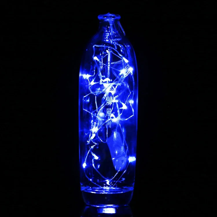 20 LED SMD 0603 IP65 étanches, piles bouton CR2032, 2m lumière bleue, 2m lumière verte, 2m lumière rouge