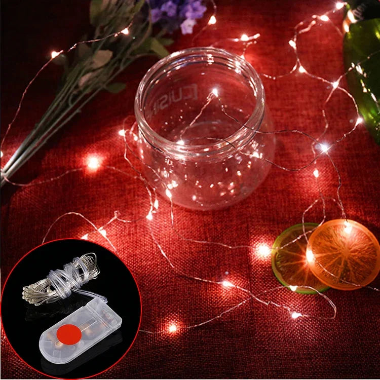 20 LED SMD 0603 IP65 étanches, piles bouton CR2032, 2m lumière bleue, 2m lumière verte, 2m lumière rouge