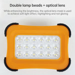 Lumière de camping solaire portable 50W 32 LED, éclairage magnétique d'urgence avec quatre niveaux de luminosité, batterie externe et indicateur de batterie