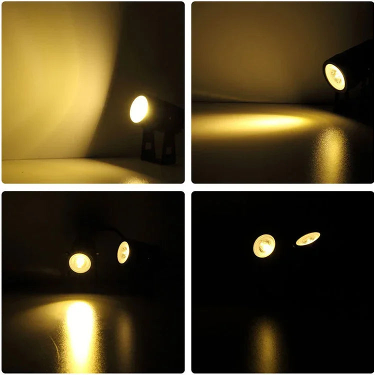 Projecteur solaire extérieur 3W trois en un étanche IP65 avec contrôle de la lumière, lampe de pelouse à induction, flux lumineux : 300-400lm (fixation cyclique RVB), trois en un