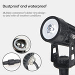 Projecteur solaire extérieur 3W trois en un étanche IP65 avec contrôle de la lumière, lampe de pelouse à induction, flux lumineux : 300-400lm (fixation cyclique RVB), trois en un