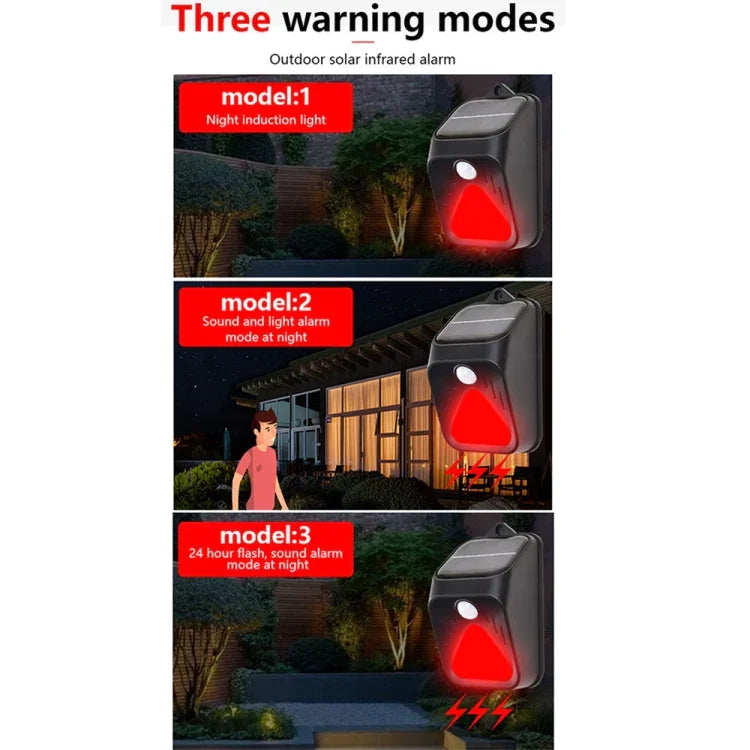 Alarme solaire anti-intrusion avec télécommande et détection corporelle