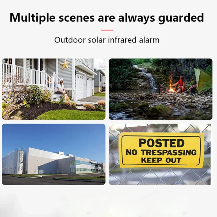 Alarme solaire anti-intrusion avec télécommande et détection corporelle