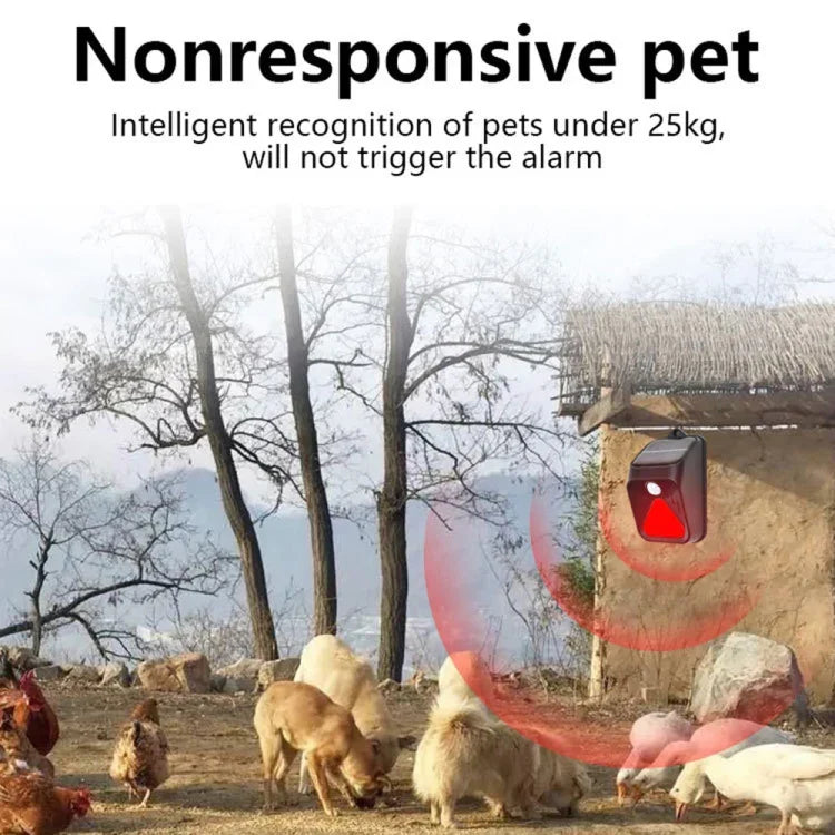 Alarme solaire anti-intrusion avec télécommande et détection corporelle