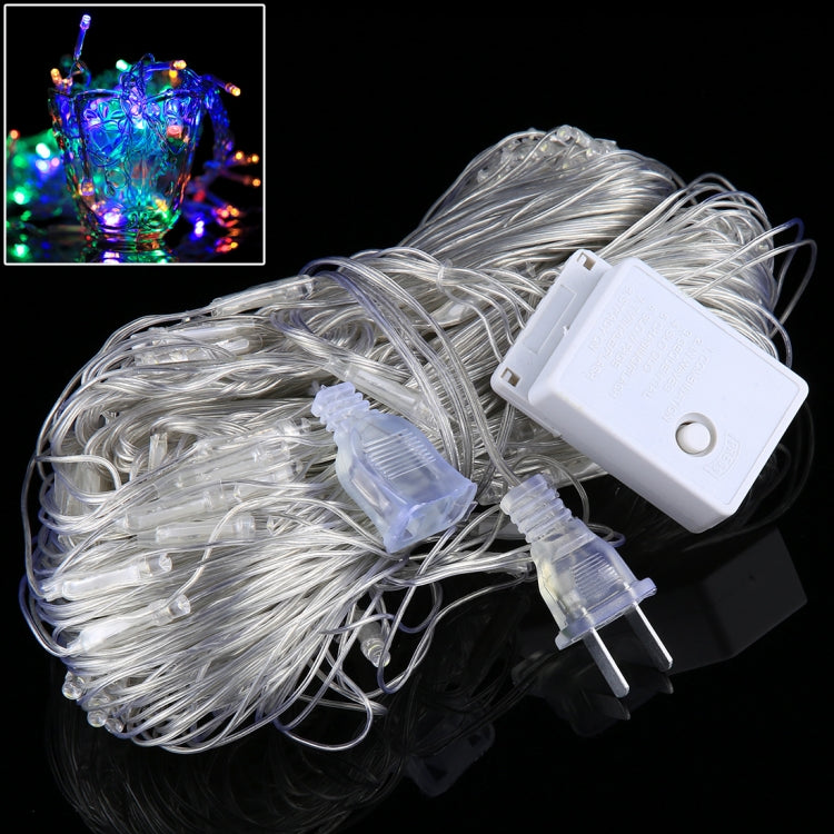 Guirlande lumineuse réticulaire 200 LEDs avec joint de fin & contrôleur multifonction, prise US, AC 110V, lumière colorée prise US, lumière blanche prise US, lumière blanc chaud prise US