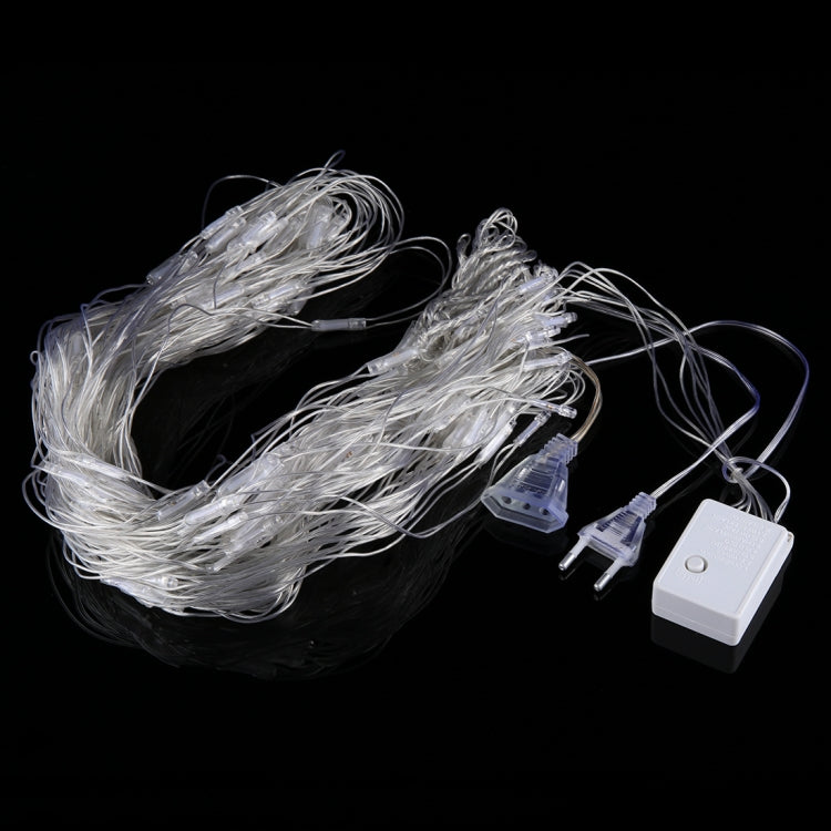 Guirlande lumineuse réticulaire 200 LED avec joint d'extrémité & contrôleur multifonction, blanc chaud prise EU, lumière bleue prise EU, lumière colorée prise EU, lumière violette prise EU, lumière blanche prise EU