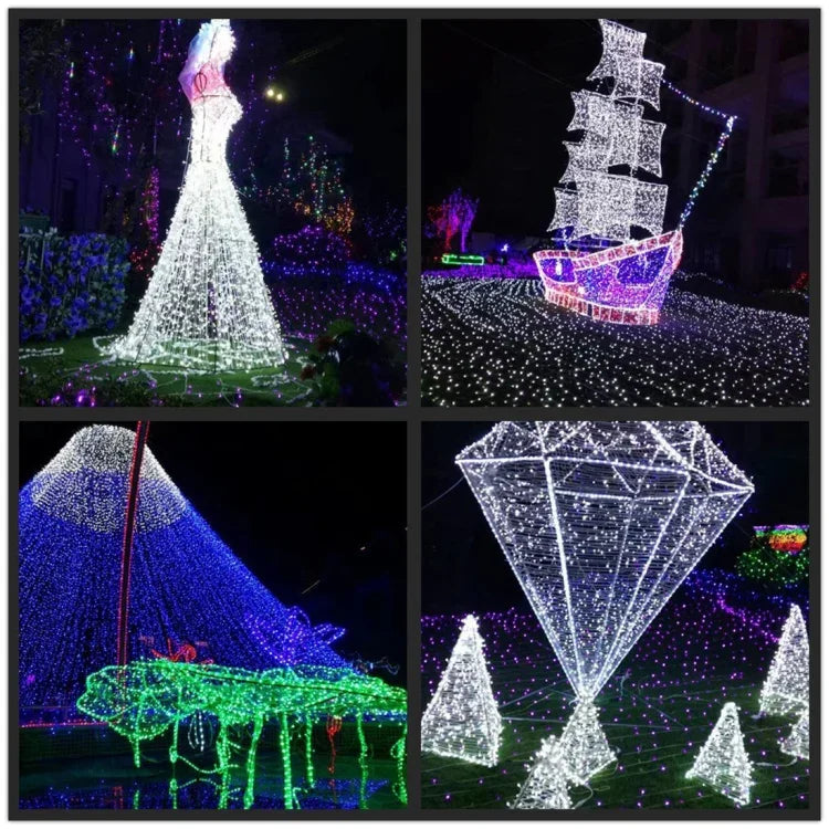 Guirlande décorative de vacances 100 LEDs, 17m lumière bleue, 17m lumière colorée, 17m lumière blanche, 17m lumière blanc chaud