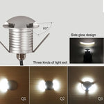 Lampe enterrée polarisée intégrée 3W LED IP67 étanche, lampe coquille de tortue, lampe de pelouse de jardin extérieure, lumière chaude 3000K Q3 Éclairage à trois voies, lumière chaude 3000K Q3