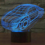 Lampe de bureau créative avec décoloration 7 couleurs, lampe de nuit à effet stéréoscopique, style voiture.