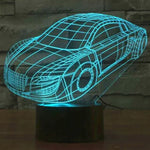 Lampe de bureau créative avec décoloration 7 couleurs, lampe de nuit à effet stéréoscopique, style voiture.