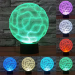 Lampe de Bureau Créative Stéréo Visuelle à Décoloration 7 Couleurs Veilleuse, Style Cerveau
