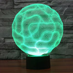 Lampe de Bureau Créative Stéréo Visuelle à Décoloration 7 Couleurs Veilleuse, Style Cerveau