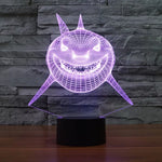 Lampe de bureau lumineuse créative, 7 couleurs, style requin, visualisation 3D
