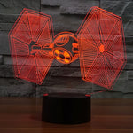 Lampe de bureau/veilleuse stéréo visuelle créative 7 couleurs avec décoloration, style TIE Fighter