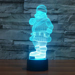 Lampe de bureau lumineuse créative 3D à 7 couleurs, Veilleuse, style Père Noël