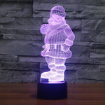 Lampe de bureau lumineuse créative 3D à 7 couleurs, Veilleuse, style Père Noël