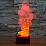Lampe de bureau lumineuse créative 3D à 7 couleurs, Veilleuse, style Père Noël