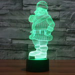 Lampe de bureau lumineuse créative 3D à 7 couleurs, Veilleuse, style Père Noël