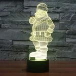 Lampe de bureau lumineuse créative 3D à 7 couleurs, Veilleuse, style Père Noël