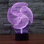 Lampe de bureau lumineuse créative à changement de couleur 7 couleurs, Veilleuse de style grand moulin à vent