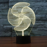 Lampe de bureau lumineuse créative à changement de couleur 7 couleurs, Veilleuse de style grand moulin à vent