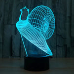 Lampe de bureau créative en forme de limace avec 7 couleurs changeantes, veilleuse visuelle stéréo