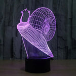 Lampe de bureau créative en forme de limace avec 7 couleurs changeantes, veilleuse visuelle stéréo