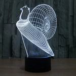 Lampe de bureau créative en forme de limace avec 7 couleurs changeantes, veilleuse visuelle stéréo