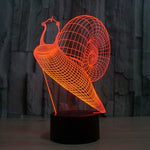 Lampe de bureau créative en forme de limace avec 7 couleurs changeantes, veilleuse visuelle stéréo