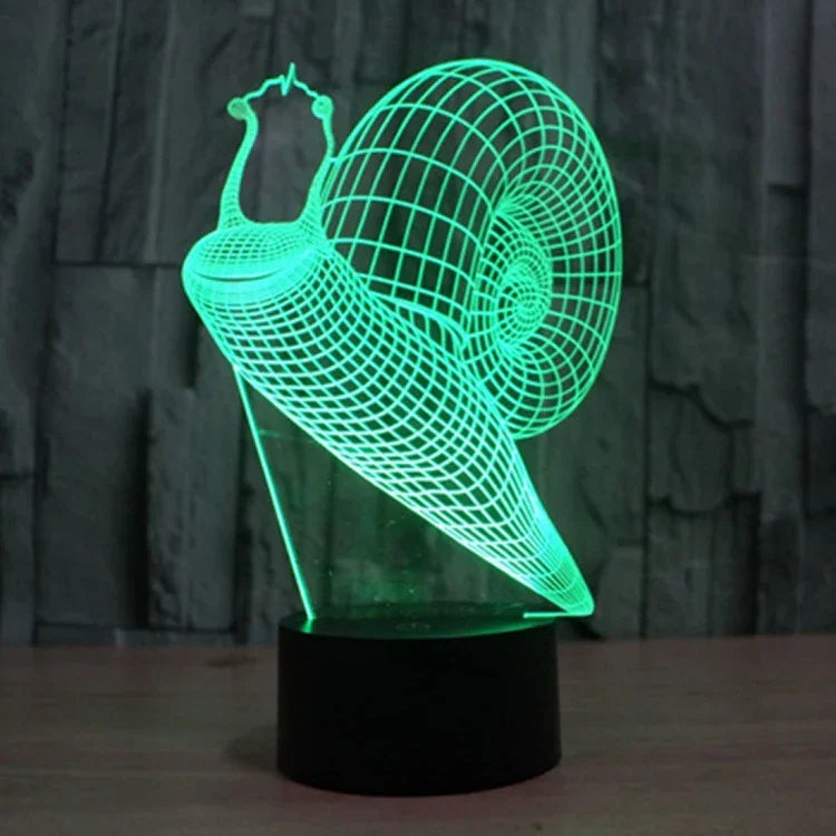 Lampe de bureau créative en forme de limace avec 7 couleurs changeantes, veilleuse visuelle stéréo