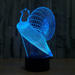 Lampe de bureau créative en forme de limace avec 7 couleurs changeantes, veilleuse visuelle stéréo