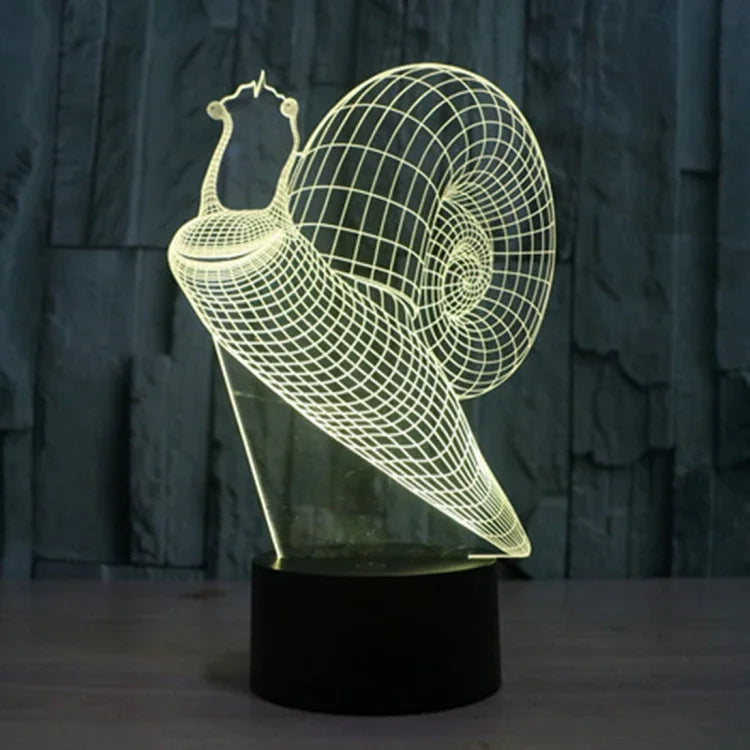 Lampe de bureau créative en forme de limace avec 7 couleurs changeantes, veilleuse visuelle stéréo