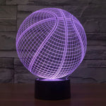 Lampe de Bureau Lampe de Nuit Stéréo Visuelle Créative à Décoloration 7 Couleurs, Style Basket-ball