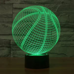 Lampe de Bureau Lampe de Nuit Stéréo Visuelle Créative à Décoloration 7 Couleurs, Style Basket-ball