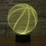 Lampe de Bureau Lampe de Nuit Stéréo Visuelle Créative à Décoloration 7 Couleurs, Style Basket-ball