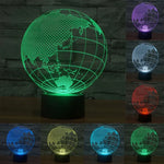 Lampe de bureau créative à stéréoscopie visuelle 7 couleurs, lampe de nuit, style asiatique