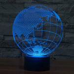 Lampe de bureau créative à stéréoscopie visuelle 7 couleurs, lampe de nuit, style asiatique