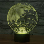 Lampe de bureau créative à stéréoscopie visuelle 7 couleurs, lampe de nuit, style asiatique