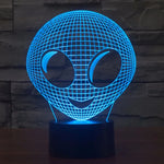 Lampe de bureau/veilleuse à stéréoscopie visuelle créative 7 couleurs avec décoloration, style Alien