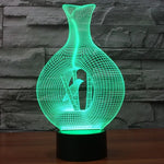 Lampe de bureau créative visuelle stéréo à 7 couleurs, lampe de nuit, style oiseau en cage