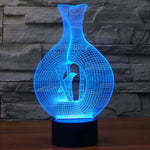 Lampe de bureau créative visuelle stéréo à 7 couleurs, lampe de nuit, style oiseau en cage