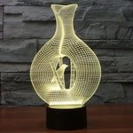 Lampe de bureau créative visuelle stéréo à 7 couleurs, lampe de nuit, style oiseau en cage